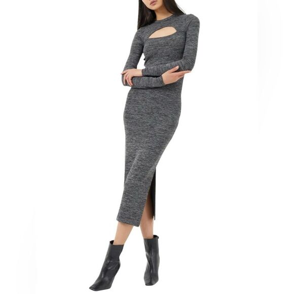 French Connection Sweeter Cutout Midi Sweater Dress - Picture 1 of 10